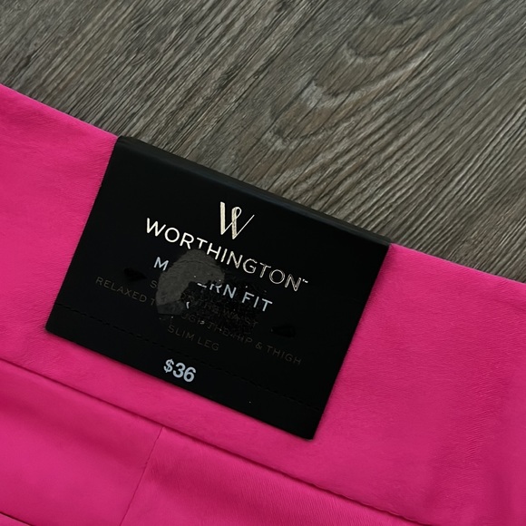 NWT Worthington Pink modern fit slim leg Bermuda shorts Size 8 - Picture 5 of 5